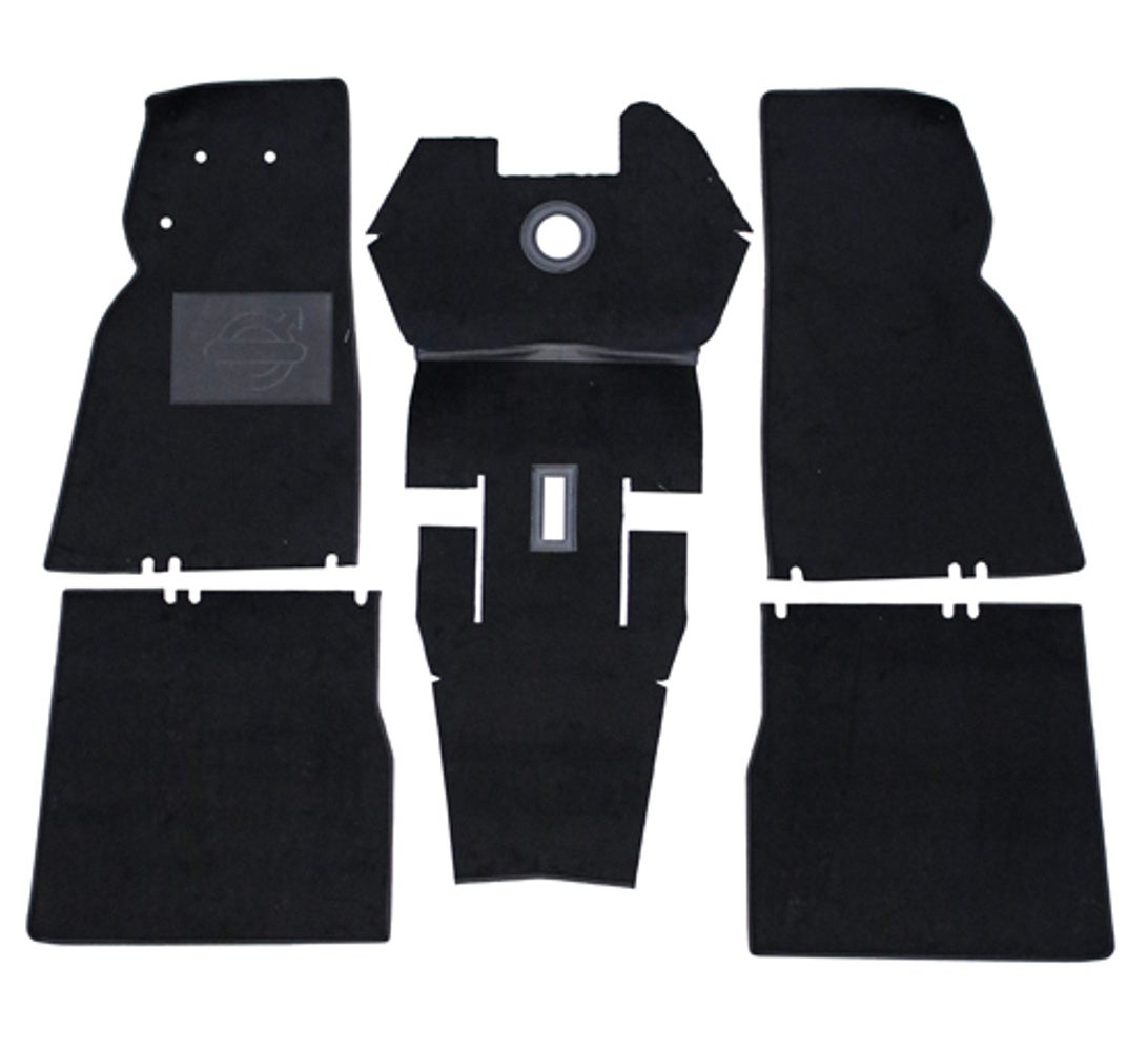 Teppichset für Volvo Duett 210, schwarzes Textil