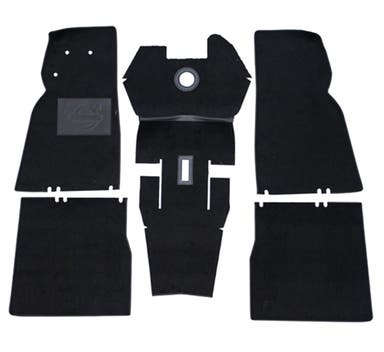Teppichset für Volvo Duett 210, schwarzes Textil