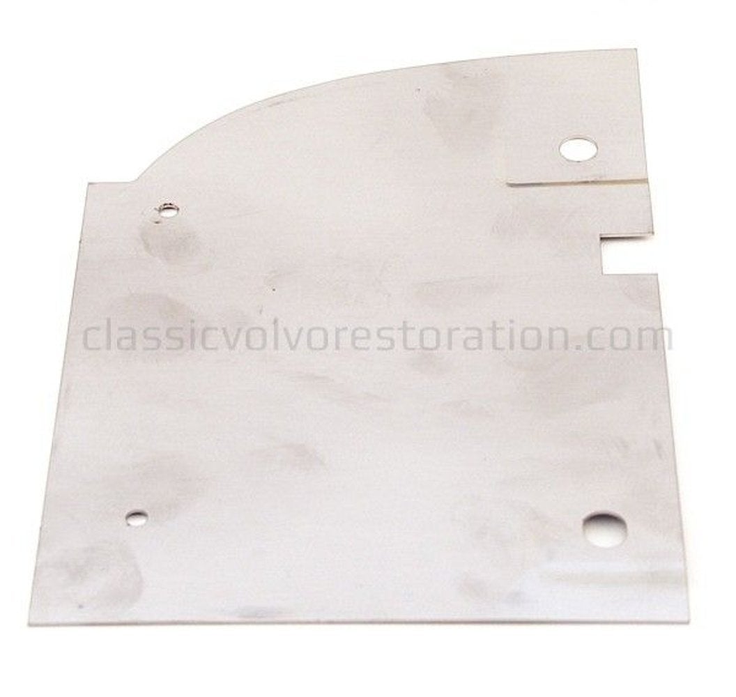 Spritzblech hinten links Edelstahl