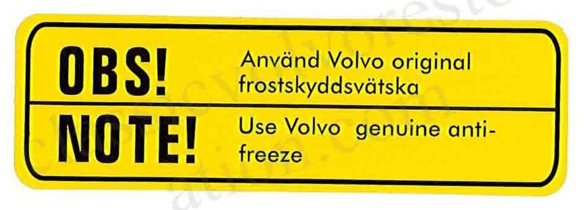 Aufkleber Kühler Volvo B18