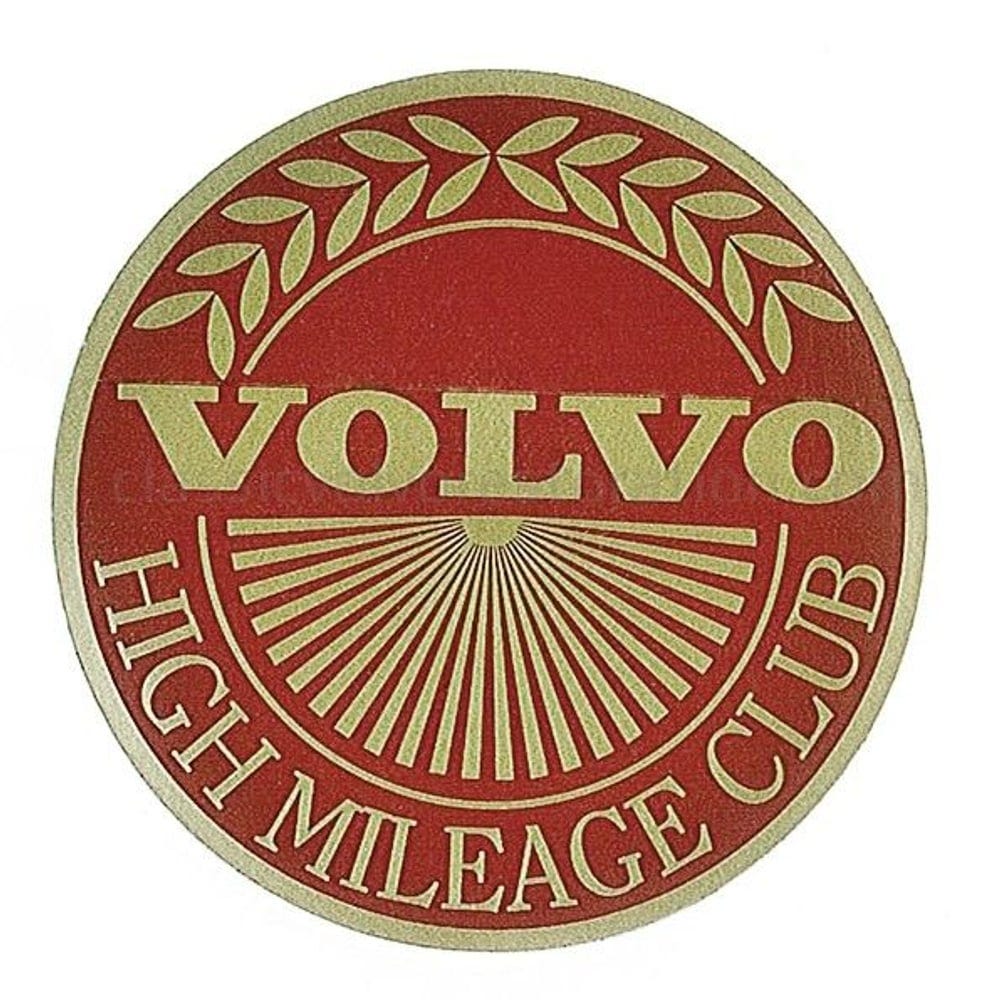Aufkleber Volvo High Mileage Club — bild 2 av 2