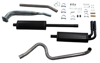 Auspuffanlage Doppelrohr vorn