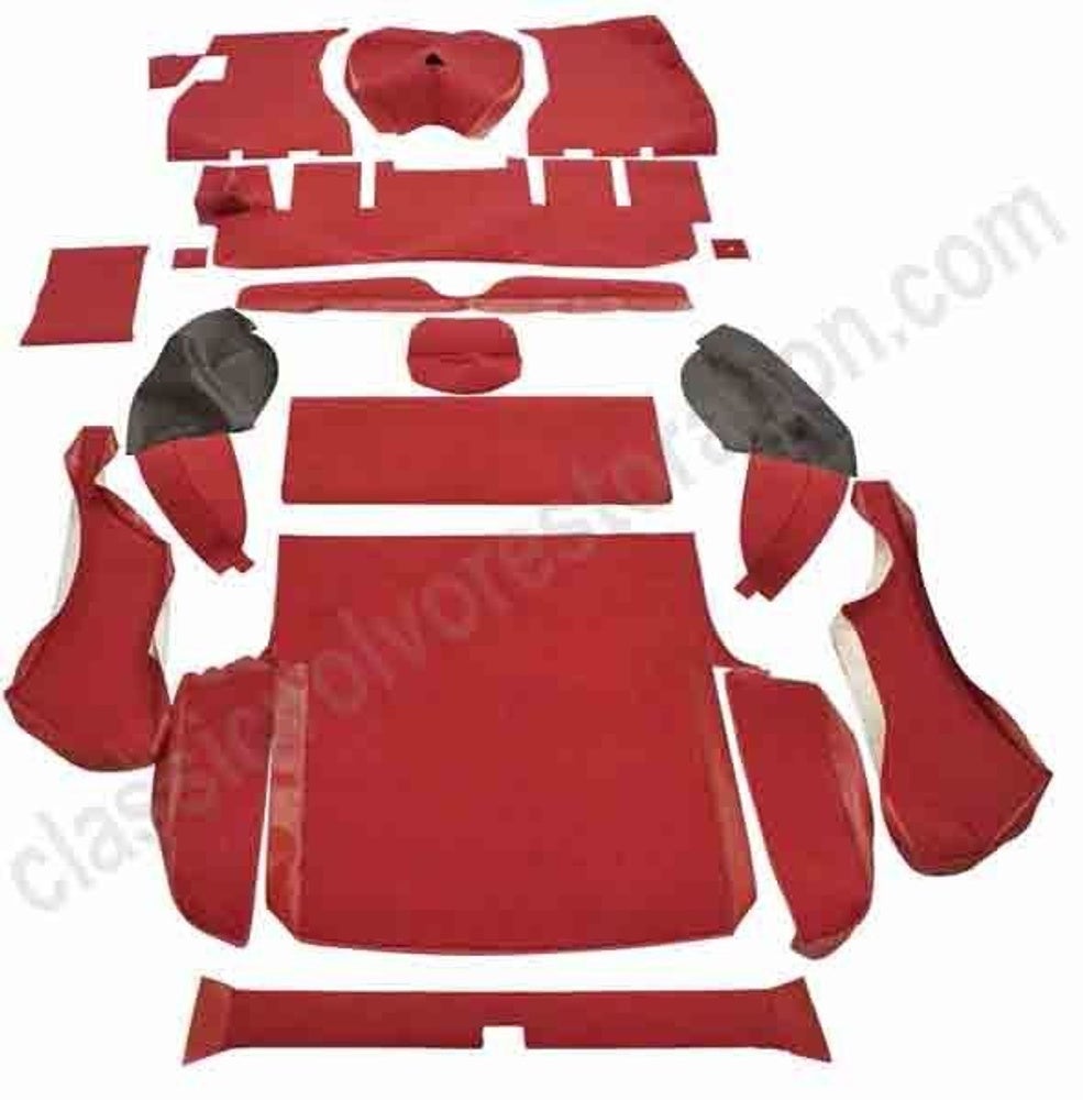 Fußmattensatz 1800 ES rot Textil