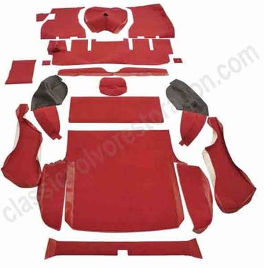 Fußmattensatz 1800 ES rot Textil
