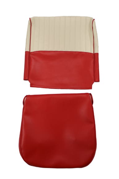 Vordersitzbezug für Volvo PV544 (1958–60, US-Modell), rot/beige