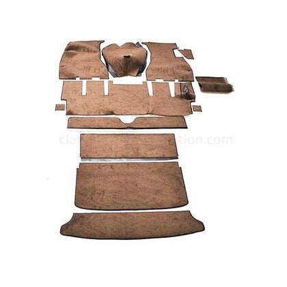 Teppichsatz Volvo 1800E -1971 braun/schwarz (Rechtslenker)