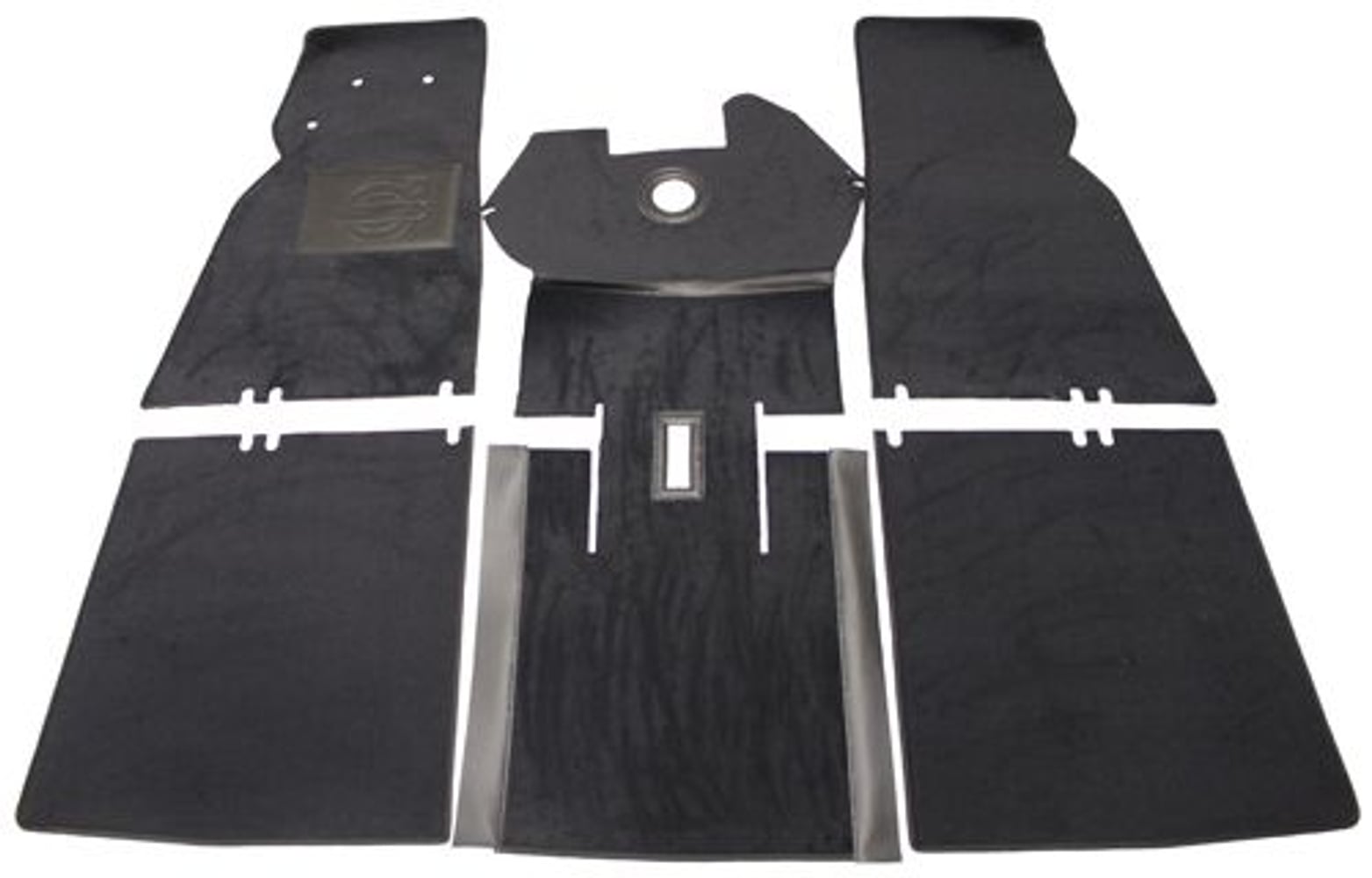Teppichsatz für Volvo PV544, schwarzes Textil