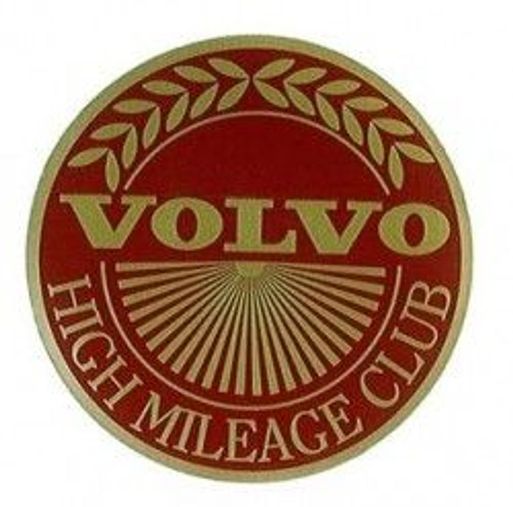 Aufkleber Volvo High Mileage Club