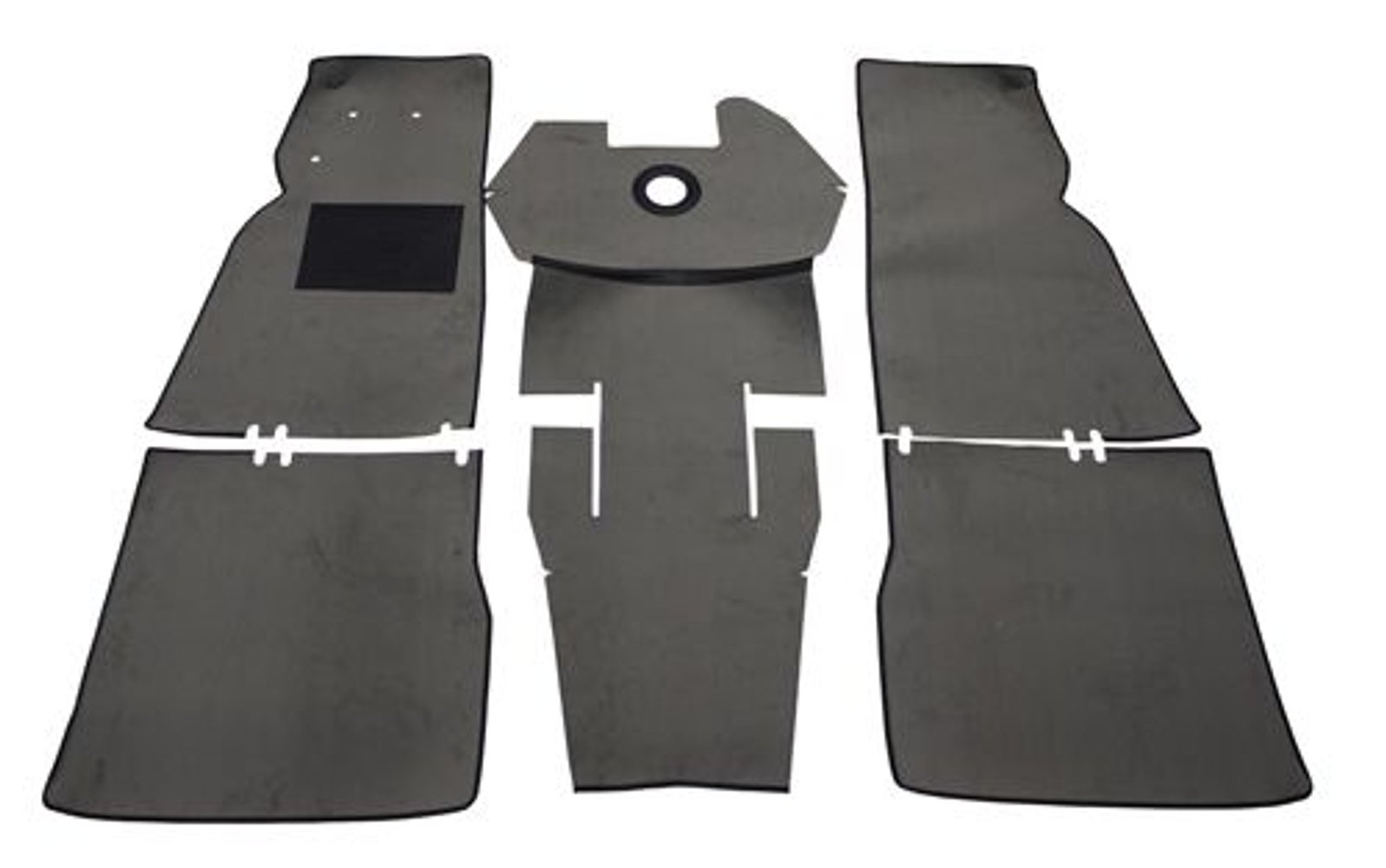 Teppichset für Volvo Duett 445, graues Textil