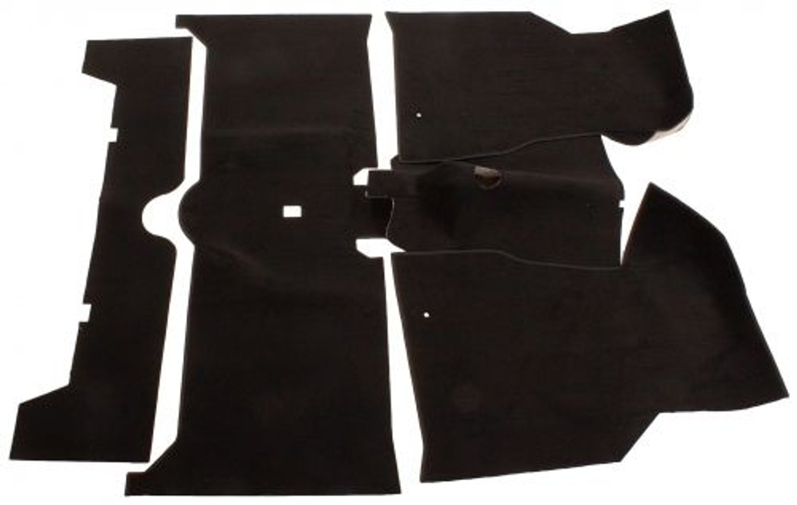 Fußmattensatz schwarz Textil