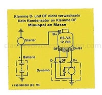 Aufkleber Laderelais 12V