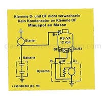 Aufkleber Laderelais 12V