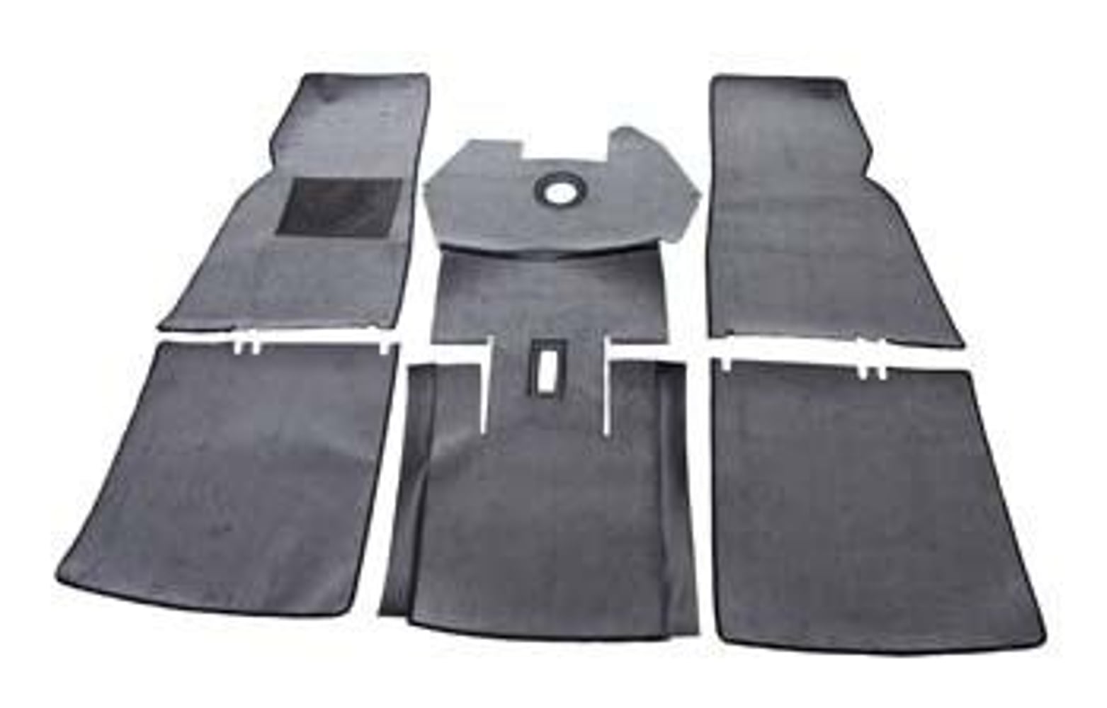 Fußmattensatz grau Textil