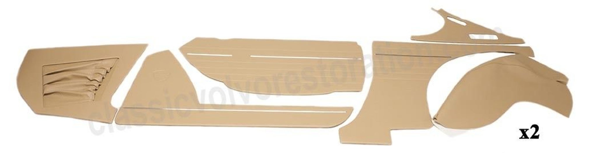 Verkleidungssatz beige/braun