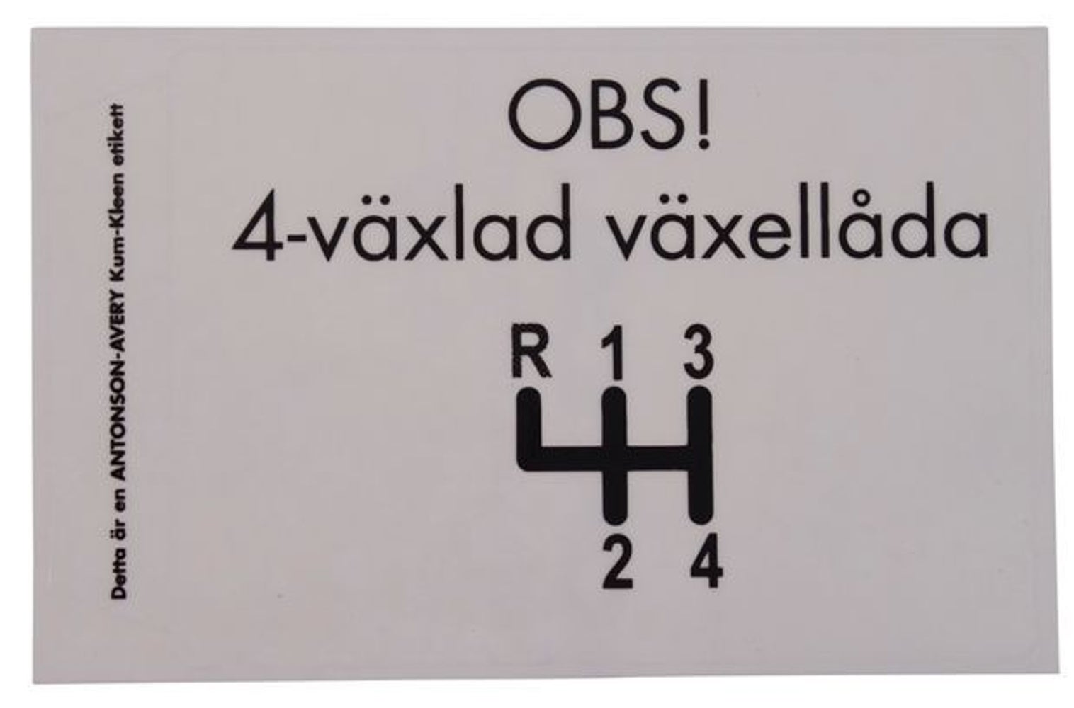 Aufkleber Schaltposition