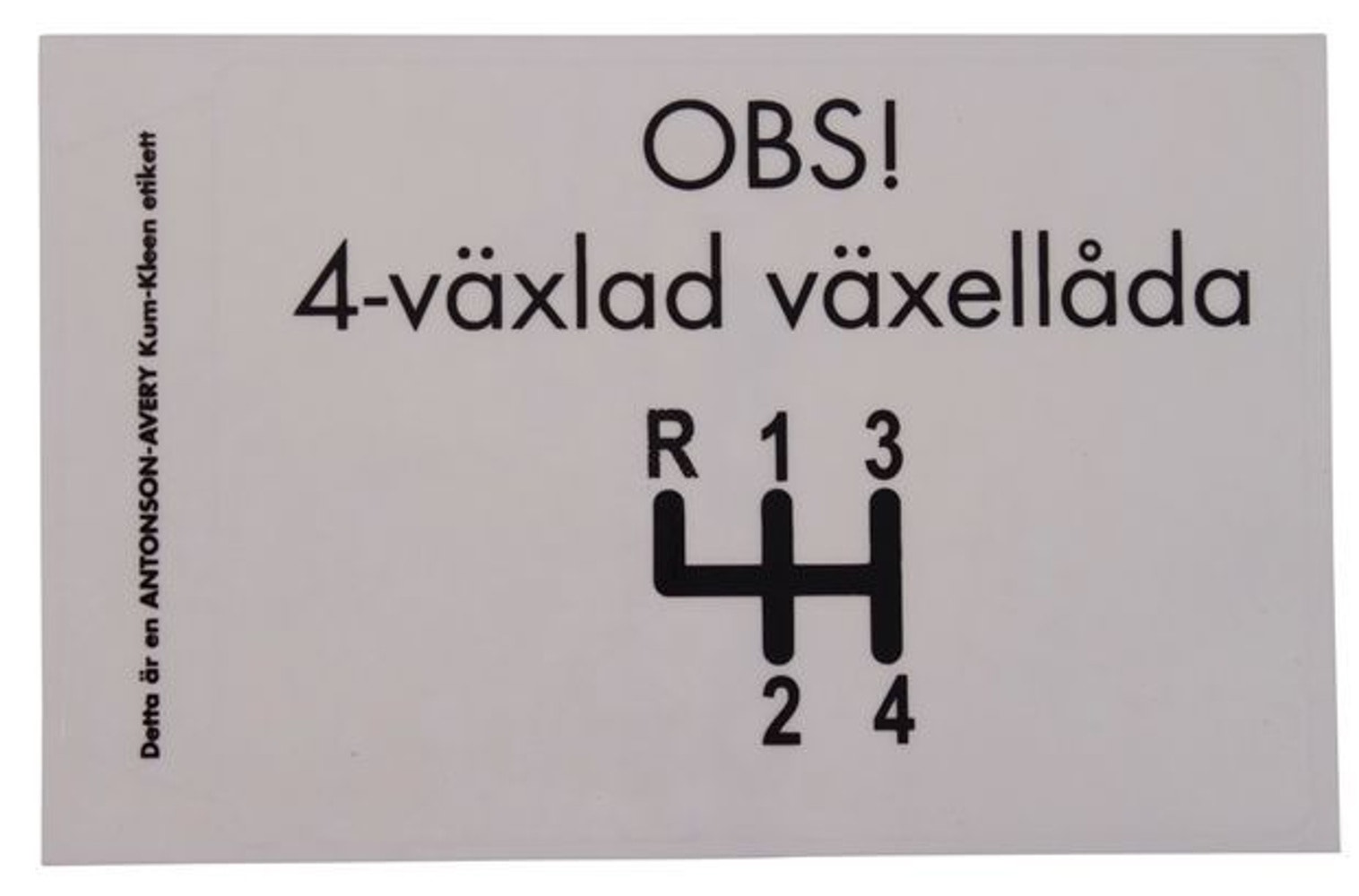 Aufkleber Schaltposition