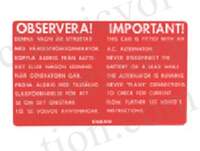 Aufkleber Lichtmaschine 123GT