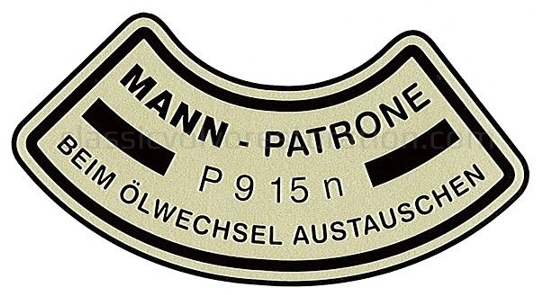 Aufkleber Ölfilter Mann B4B