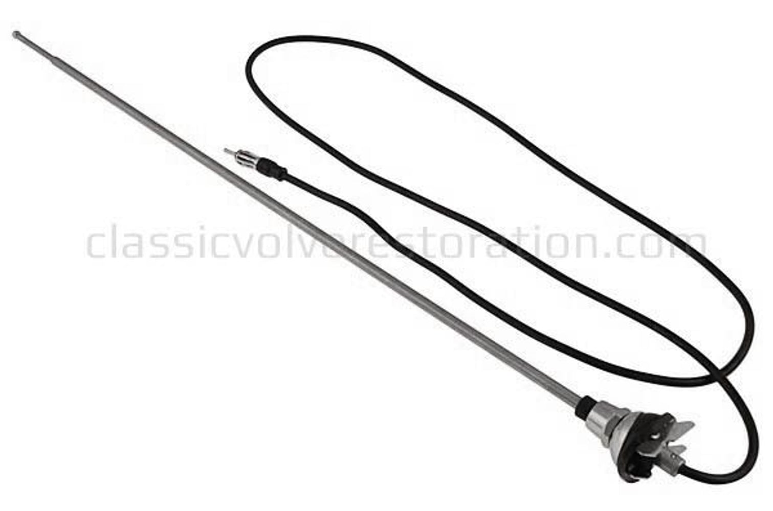 Universal-Antennenteleskop, verchromt, mit rundem Sockel