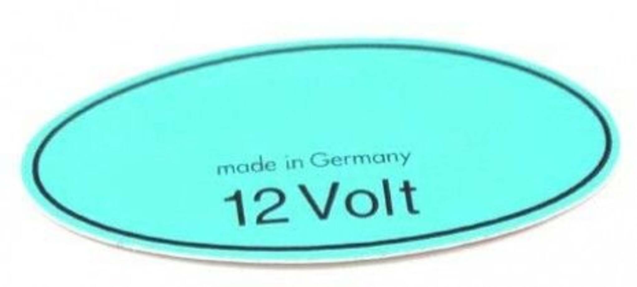 Aufkleber Zündspule 12V