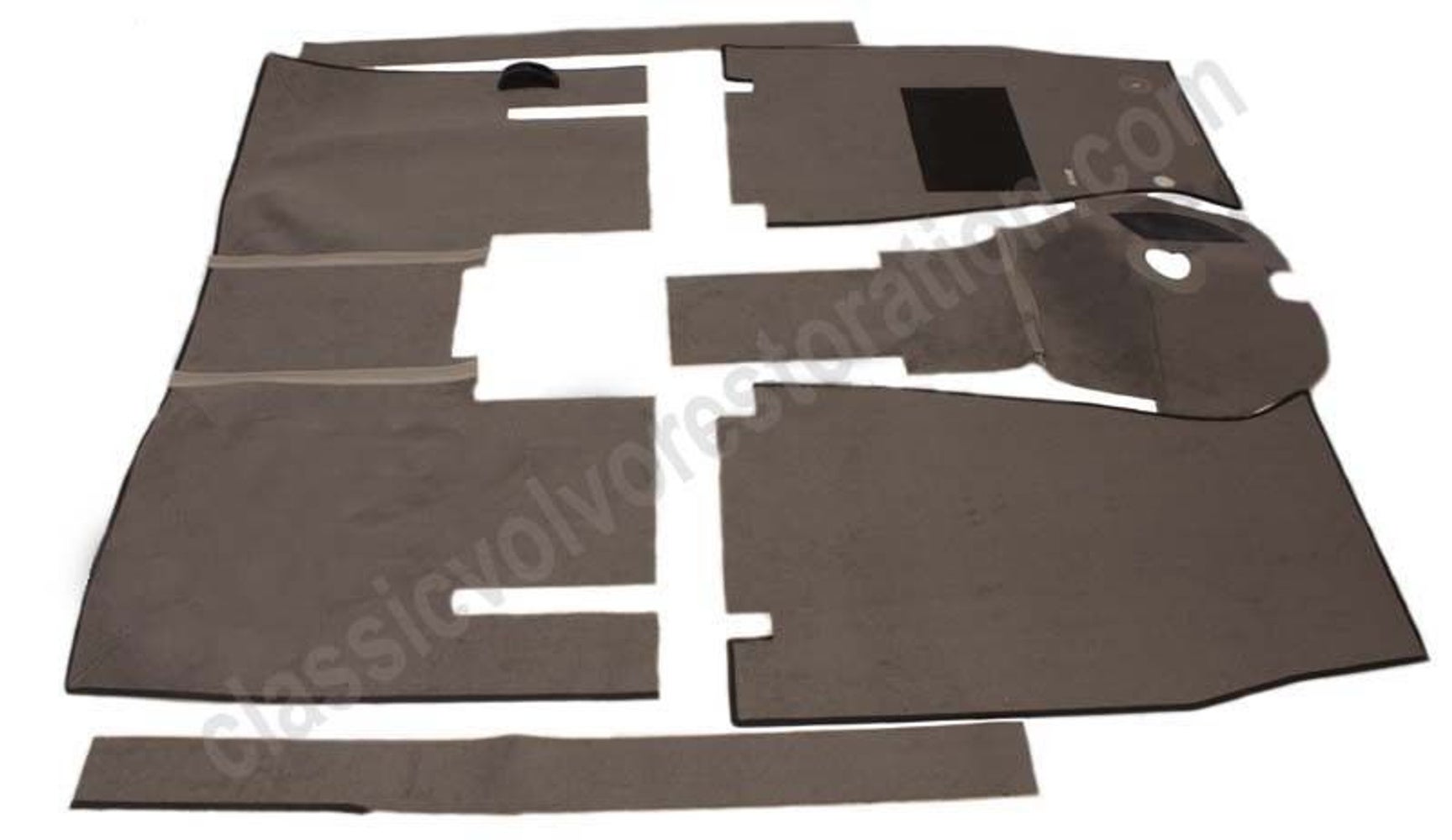 Teppichsatz für Volvo Amazon 1957-61 B16, graues Textil