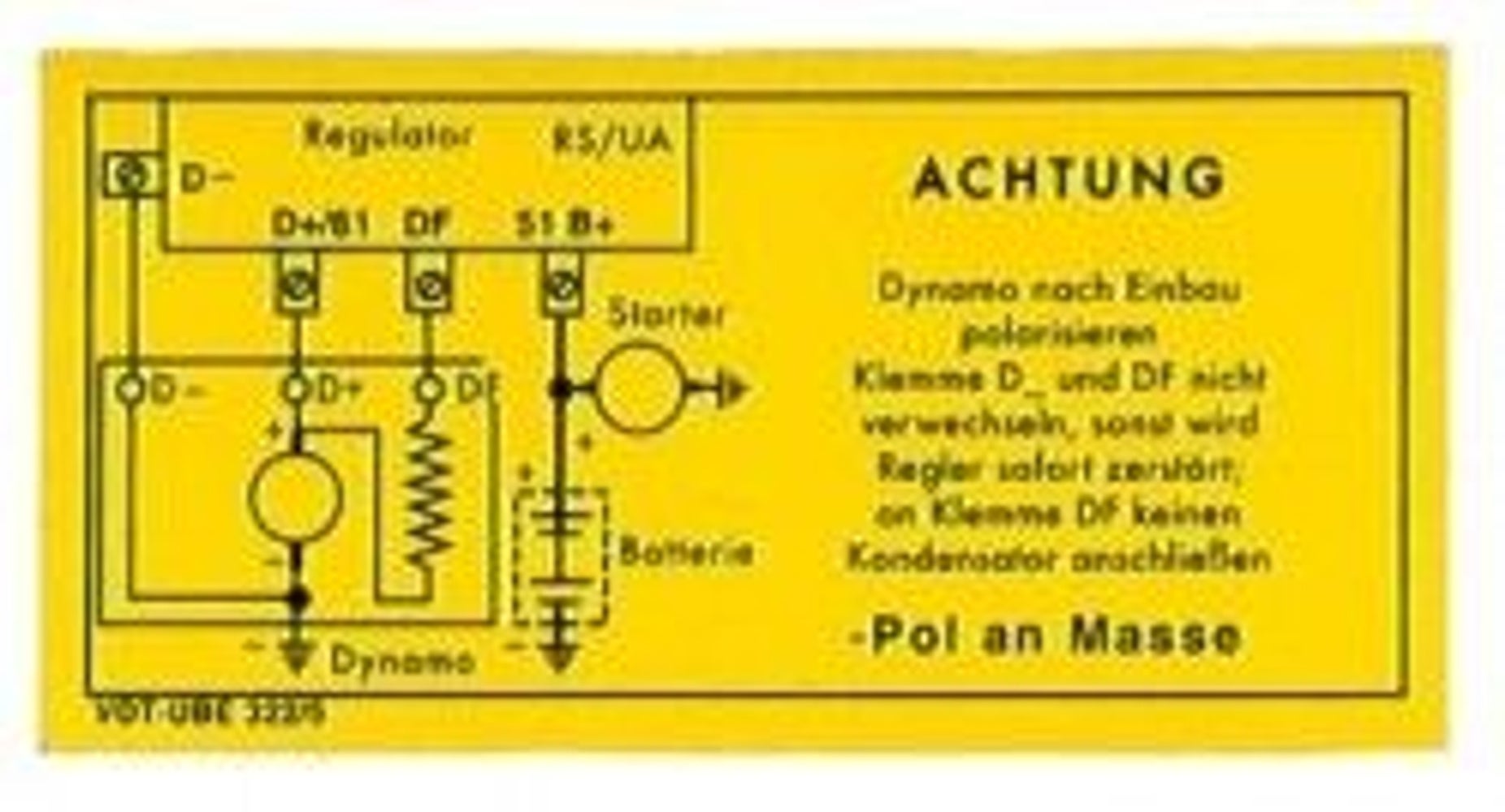 Aufkleber-Laderelais 6V — bild 1 av 2