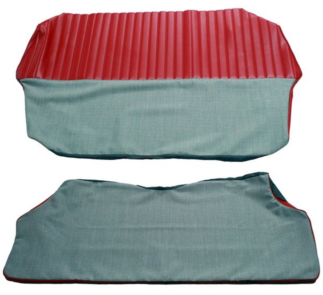 Rücksitzbezug Volvo PV 1958-60 rot/grau Alt.2