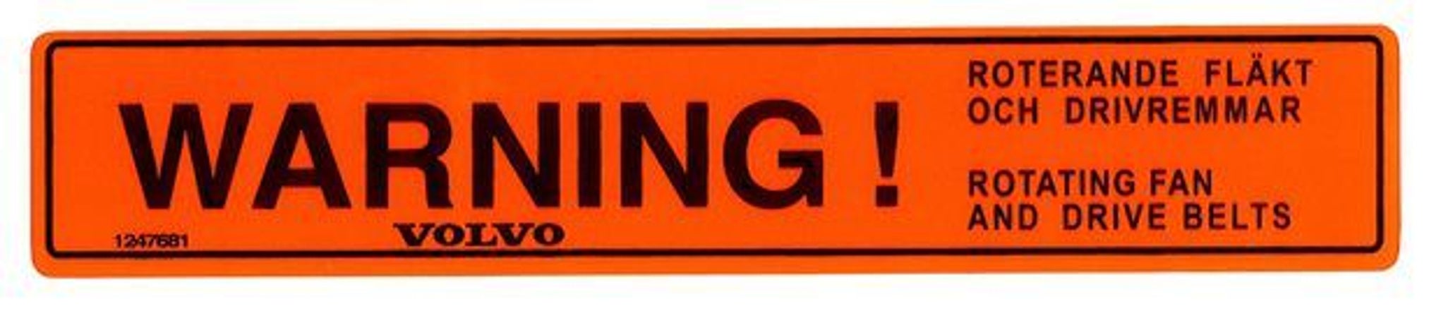 Aufkleber Warnung Lüfter