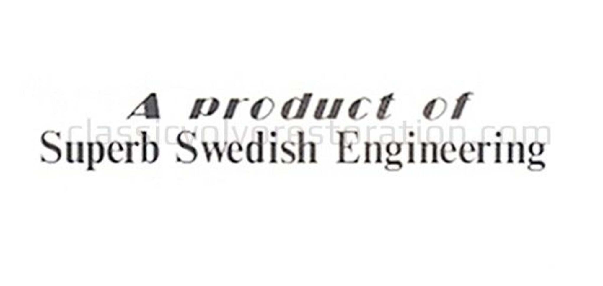 Aufkleber "Ein Produkt von Volvo SUperb..."