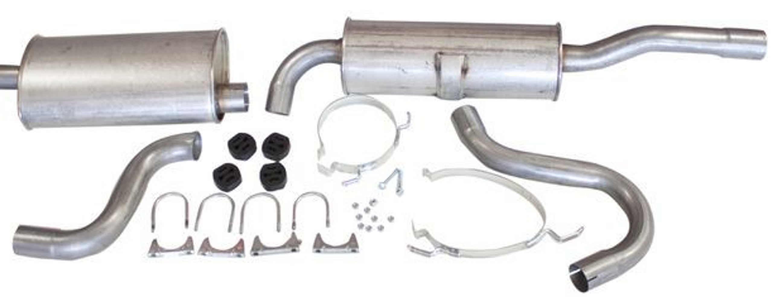 Auspuffanlage ab Katalysator – für Fahrzeuge mit starrer Hinterachse – Volvo 740, 760, 960, 1982–1998