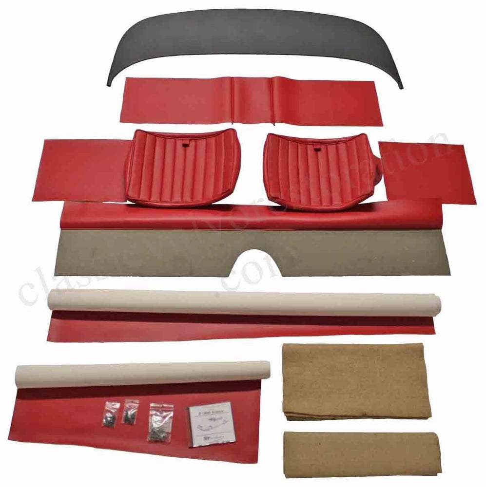 Rücksitzbezug-Set für Volvo 1800 (1961–62), rot