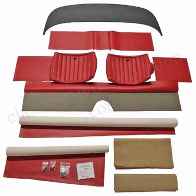 Rücksitzbezug-Set für Volvo 1800 (1961–62), rot