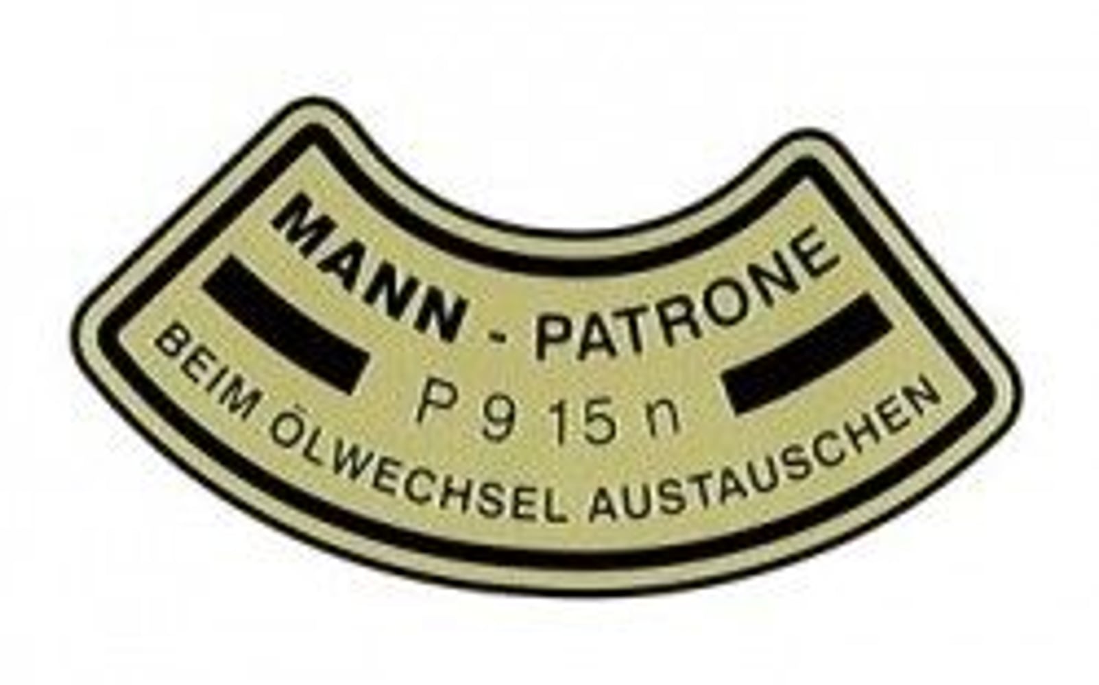 Aufkleber Ölfilter Mann B4B