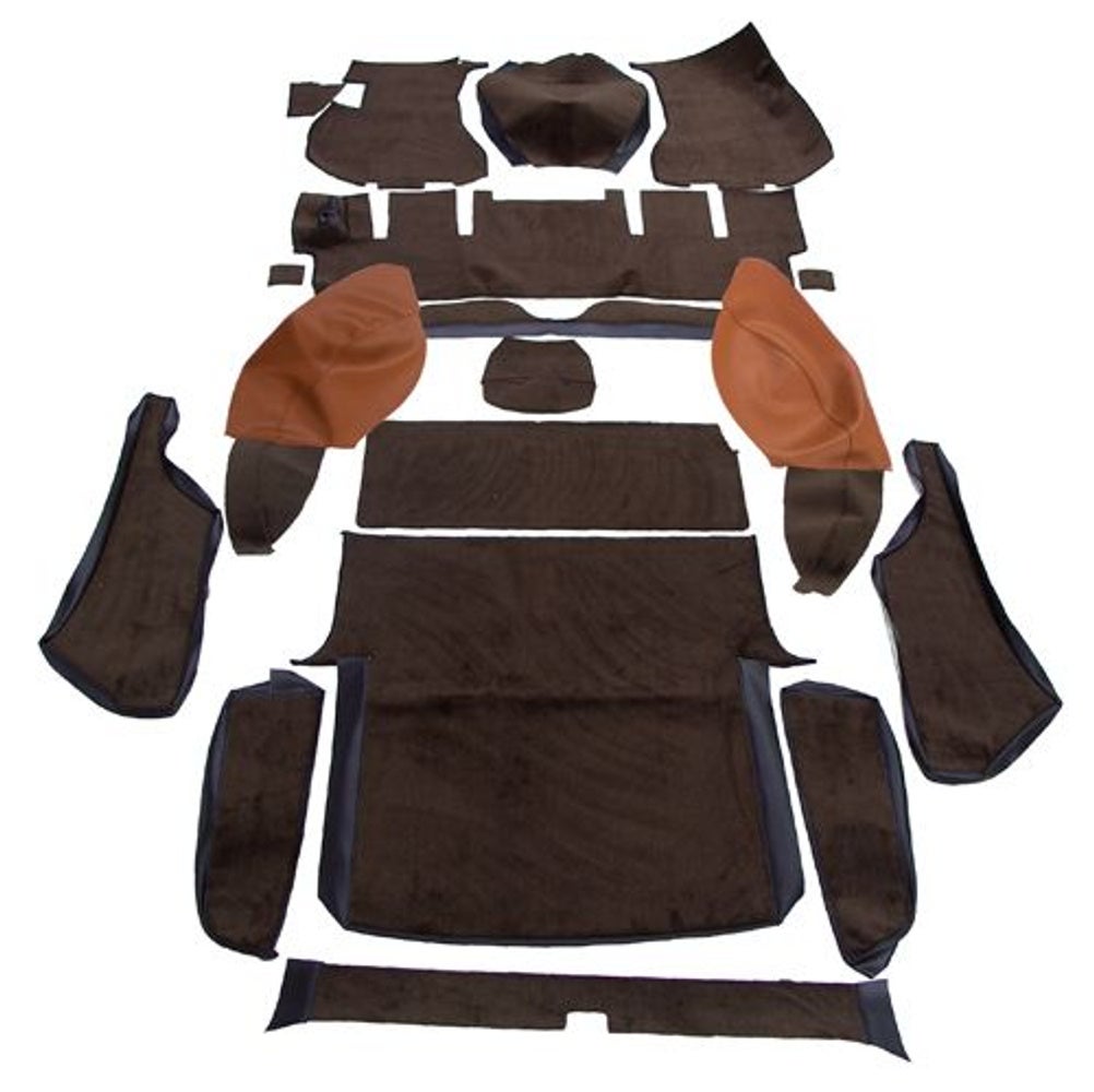 Teppichsatz für Volvo 1800ES, braun/braun Textil (Rechtslenker)