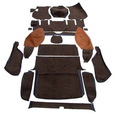 Teppichsatz für Volvo 1800ES, braun/braun Textil (Rechtslenker)