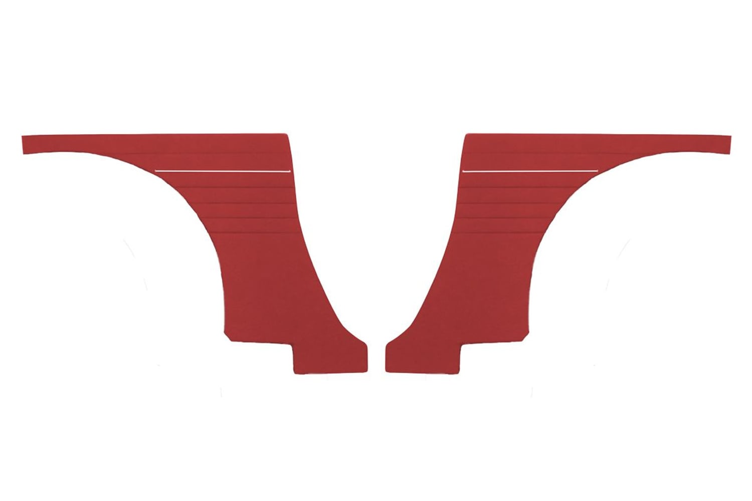 Verkleidung Rückseite Volvo 1800S/E 1964-70 rot Paar
