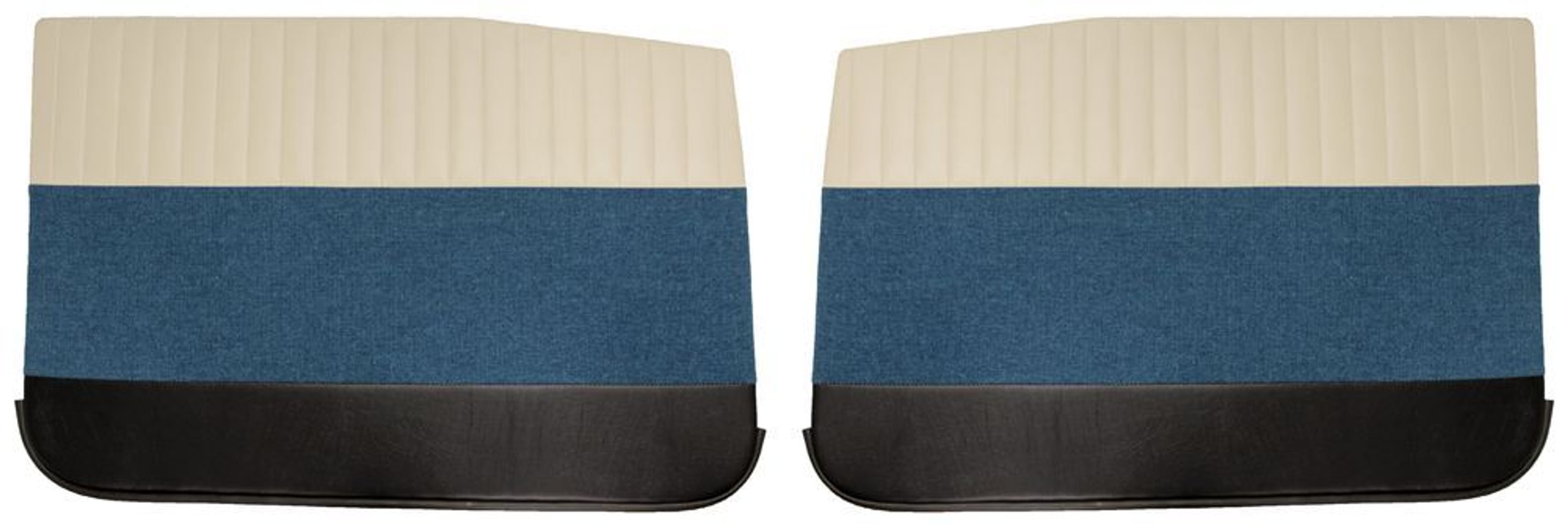 Vordere Türverkleidungen für Volvo Amazon 4-Türer 1959-60, beige/türkis/schwarz