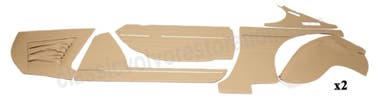 Verkleidungssatz für Volvo 1800E beige/braun