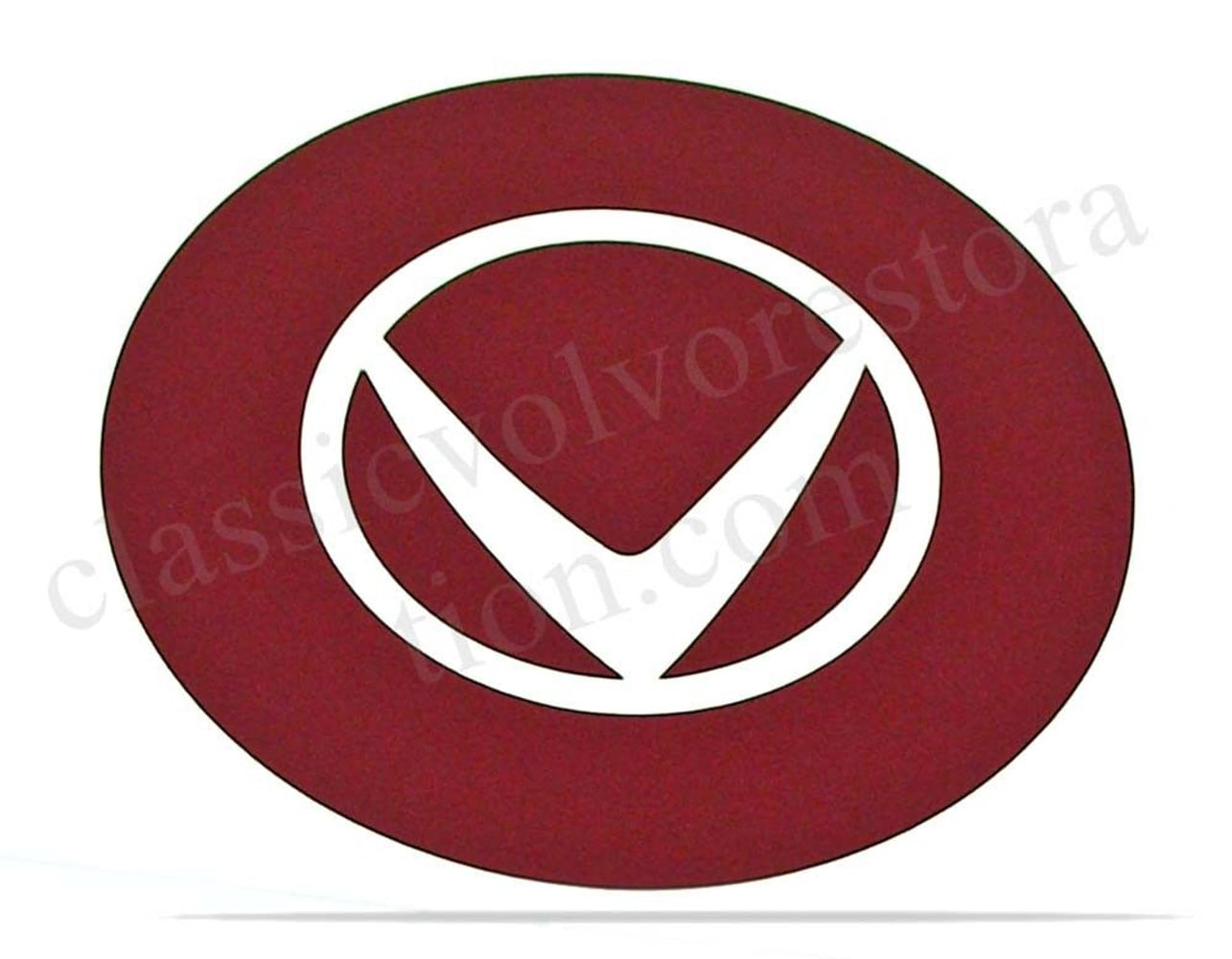 Aufkleber rot V, Nabenkappe