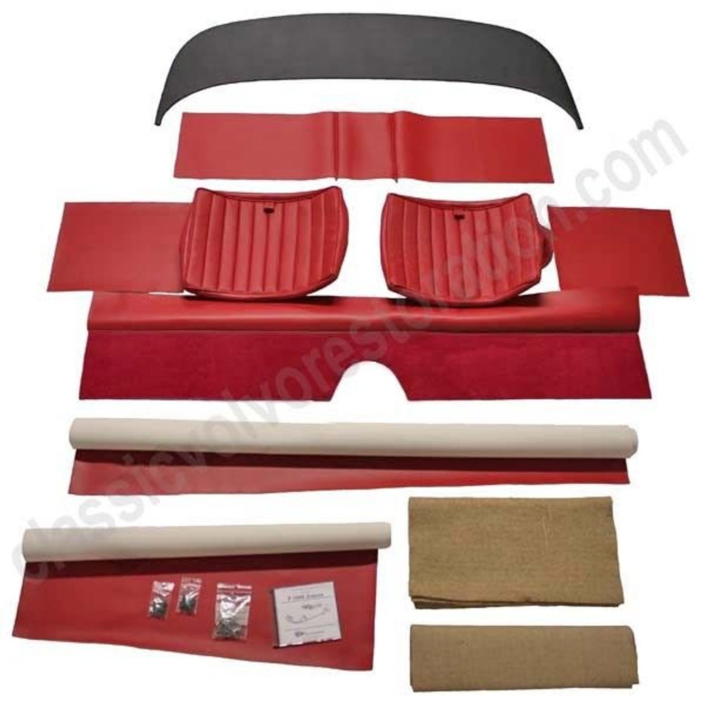 Rücksitzbezug-Set für Volvo 1800, Baujahr 1963, rot