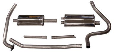 Auspuffanlage 2" Einzelrohr Edelstahl für Volvo 1800, Baujahre 1961-65