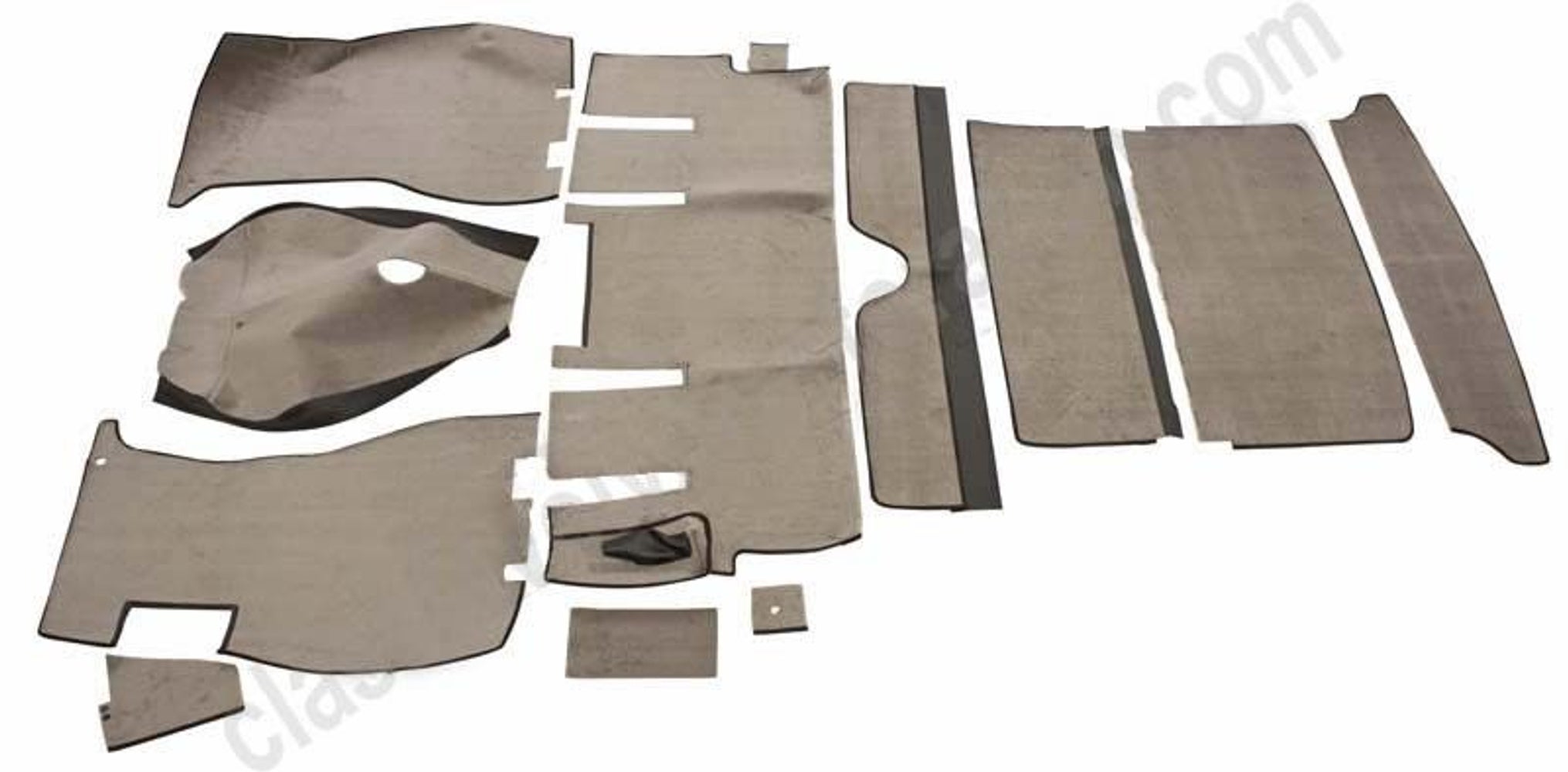 Teppichsatz für Volvo 1800E -71, graues Textil