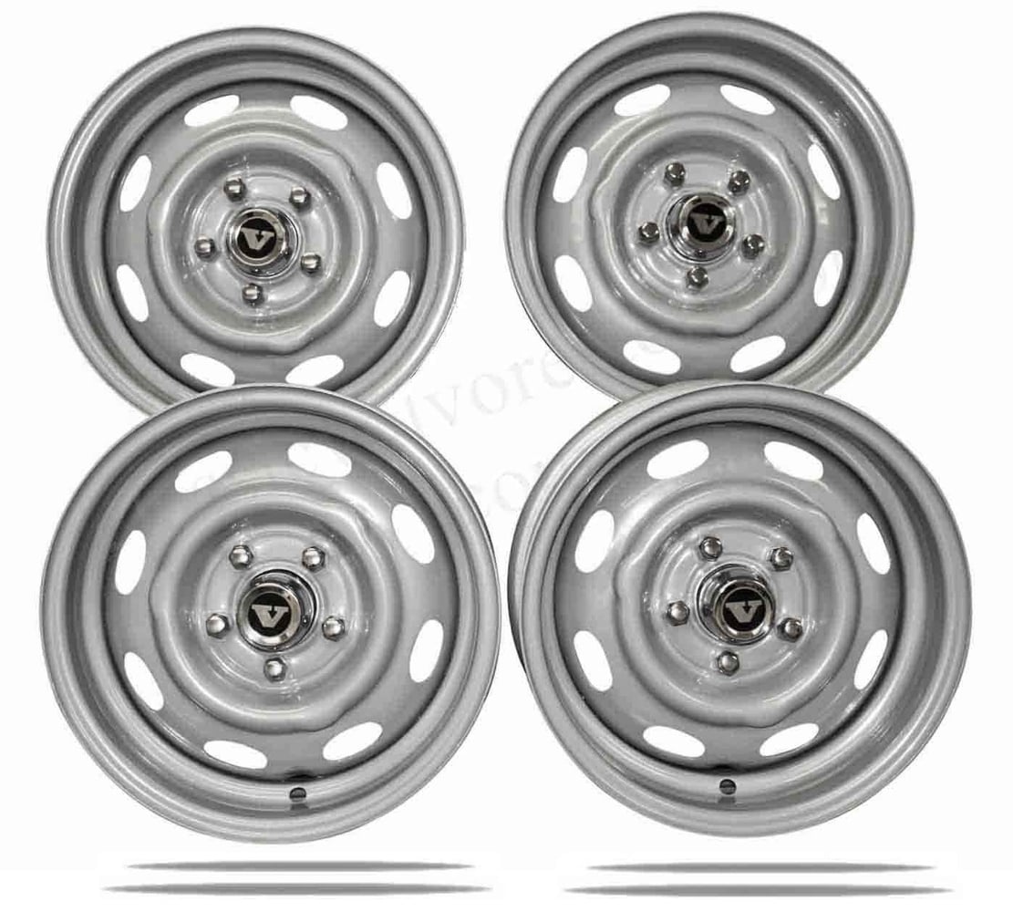 Volvo PV/Amazon/1800 Radsatz 5,5" mit Zubehör