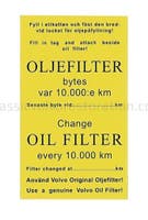 Ölfilter-Serviceaufkleber — bild 2 av 2