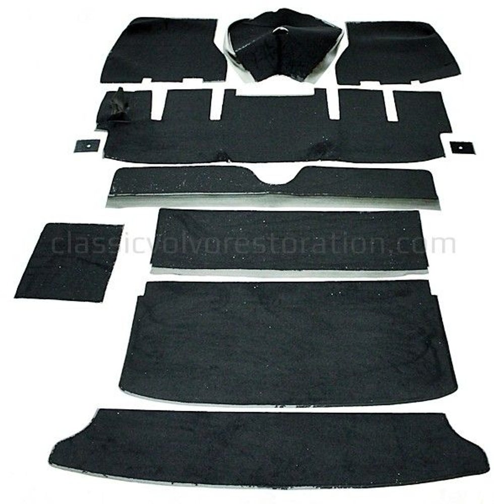 Fußmattensatz schwarz Textil