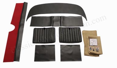 Rücksitz-Innenausstattungsset für Volvo 1800, Baujahr 1963, schwarz