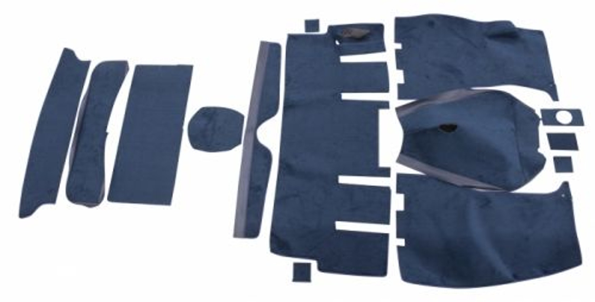 Fußmattensatz blau Textil