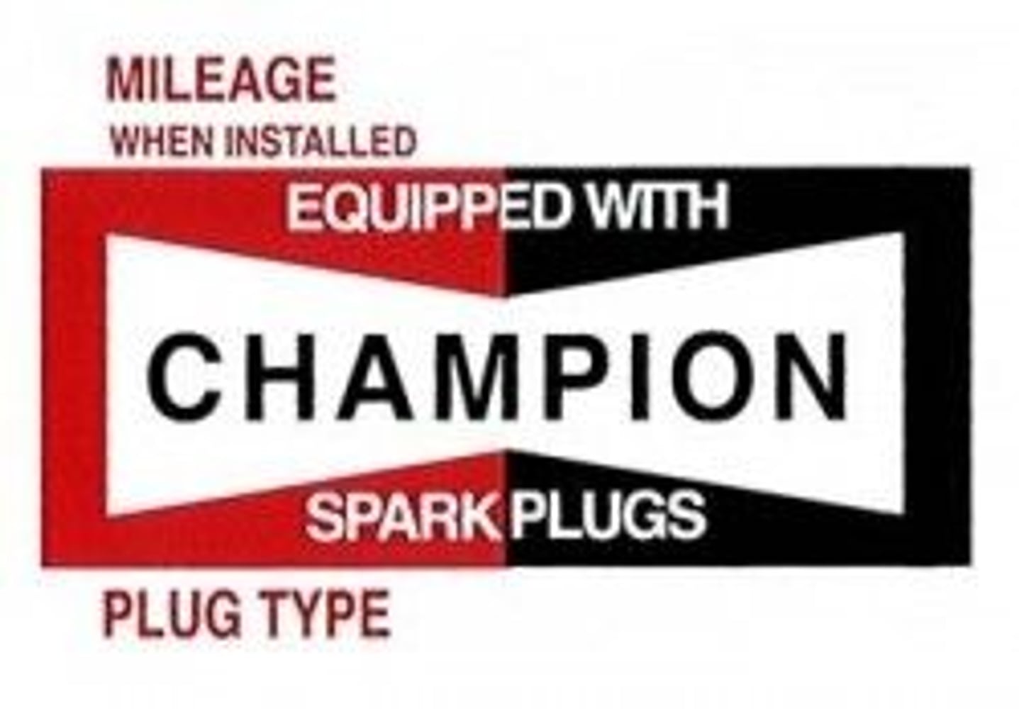 Champion-Zündkerzenaufkleber — bild 1 av 2