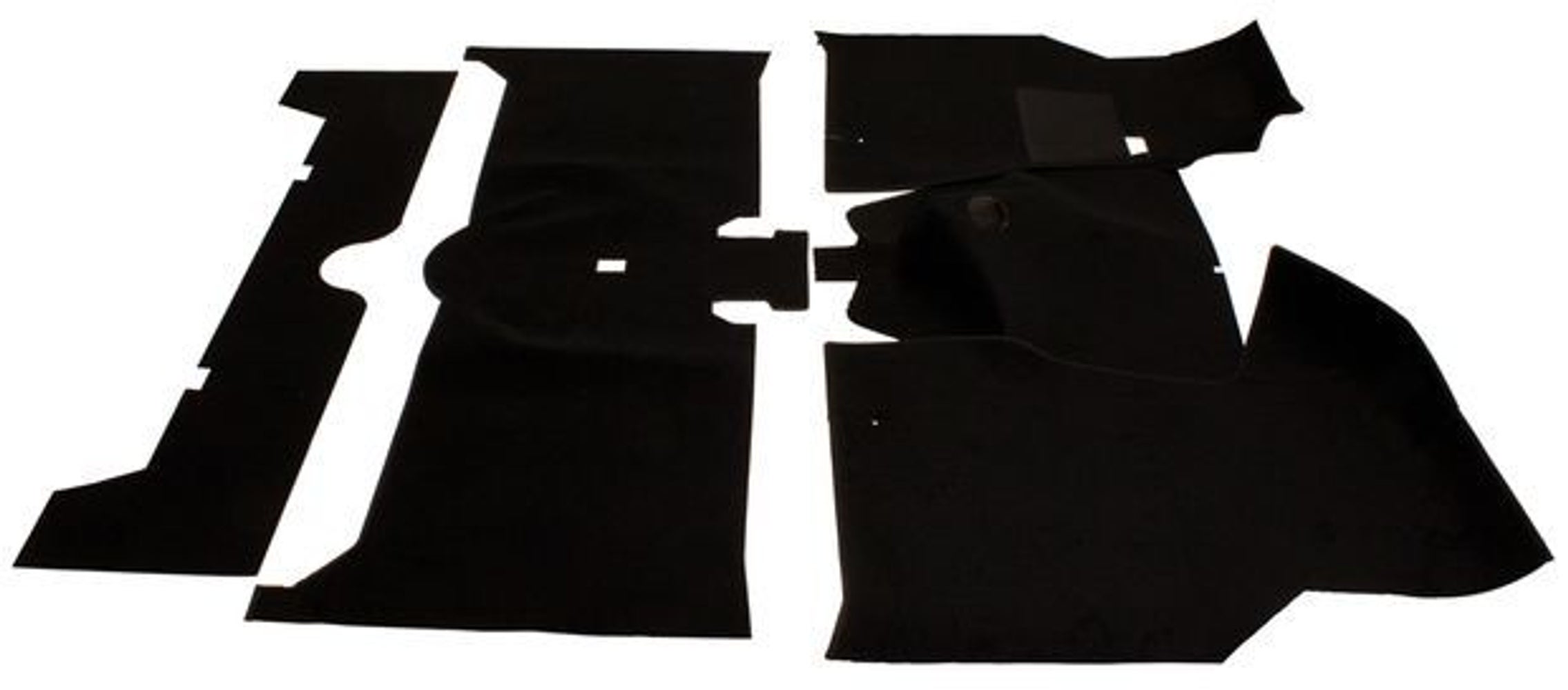 Teppichsatz für Volvo 140, Baujahr 1972, schwarzer Textilteppich
