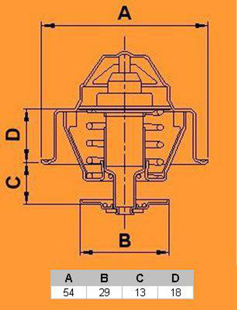 Thermostat B19, B21, B23, B200, B230 (92°C) für Volvo 240, 740, 760, 780, 940, 960 — bild 2 av 3